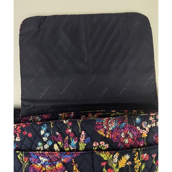Vera Bradley Essential Messenger or Computer Bag of Midnight Wildflowers - Picture 5 of 13